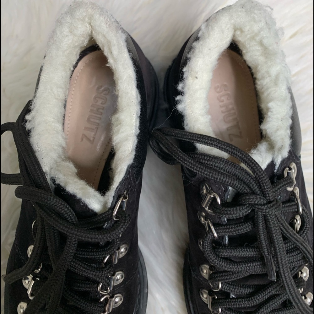 Schutz
LucilleFauxShearling-LinedSuedeHiking Boots - Picture 8 of 13